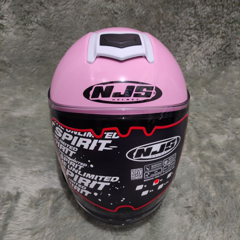 [TERLARIS] READY STOK NJS KAIROZ | NJS KAIROZ WHITE | NJS KAIROZ GREY | NJS KAIROZ SOLID | NJS KAIROZ BLACK | NJS KAIROZ BLUE | NJS KAIROZ RED | NJS KAIROZ GREEN | HELM NJS HALF FACE | NJS KAIROZ PINK | KYT KYOTO | SARANG HELM-Pink Peach
