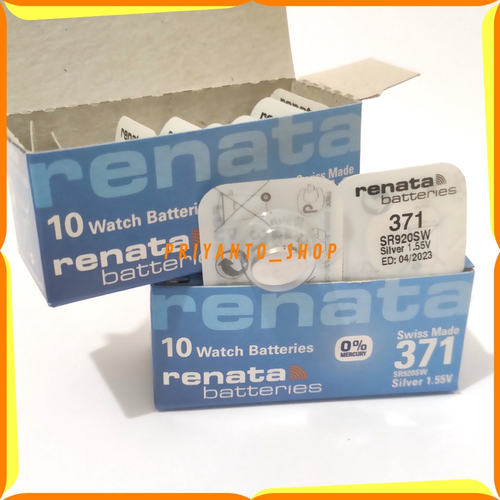 BATERAI BATRE JAM TANGAN RENATA SR920SW RENATA 371 ORIGINAL GOOD QUALITY