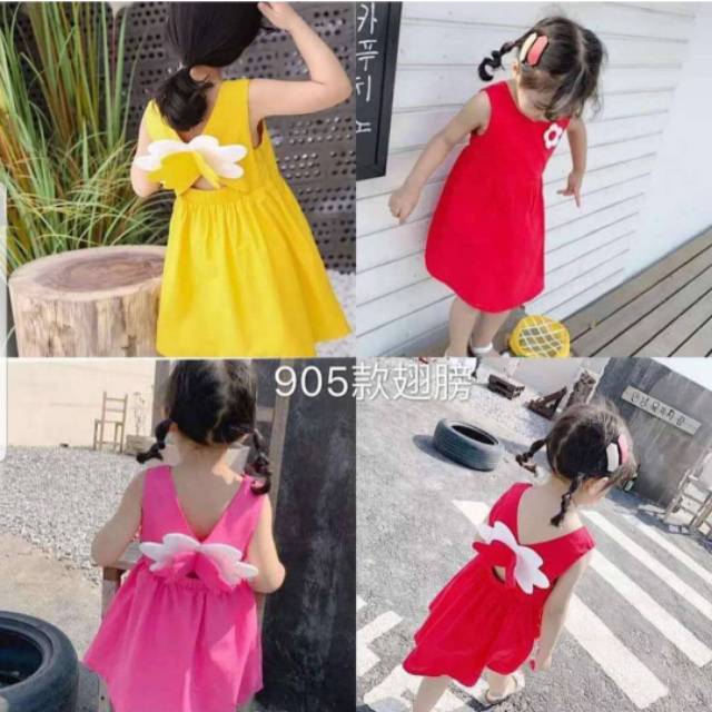 FLOWER DRESS POLOS | DRESS CUTE ANAK | DRESS BAHAN KATUN ADEM