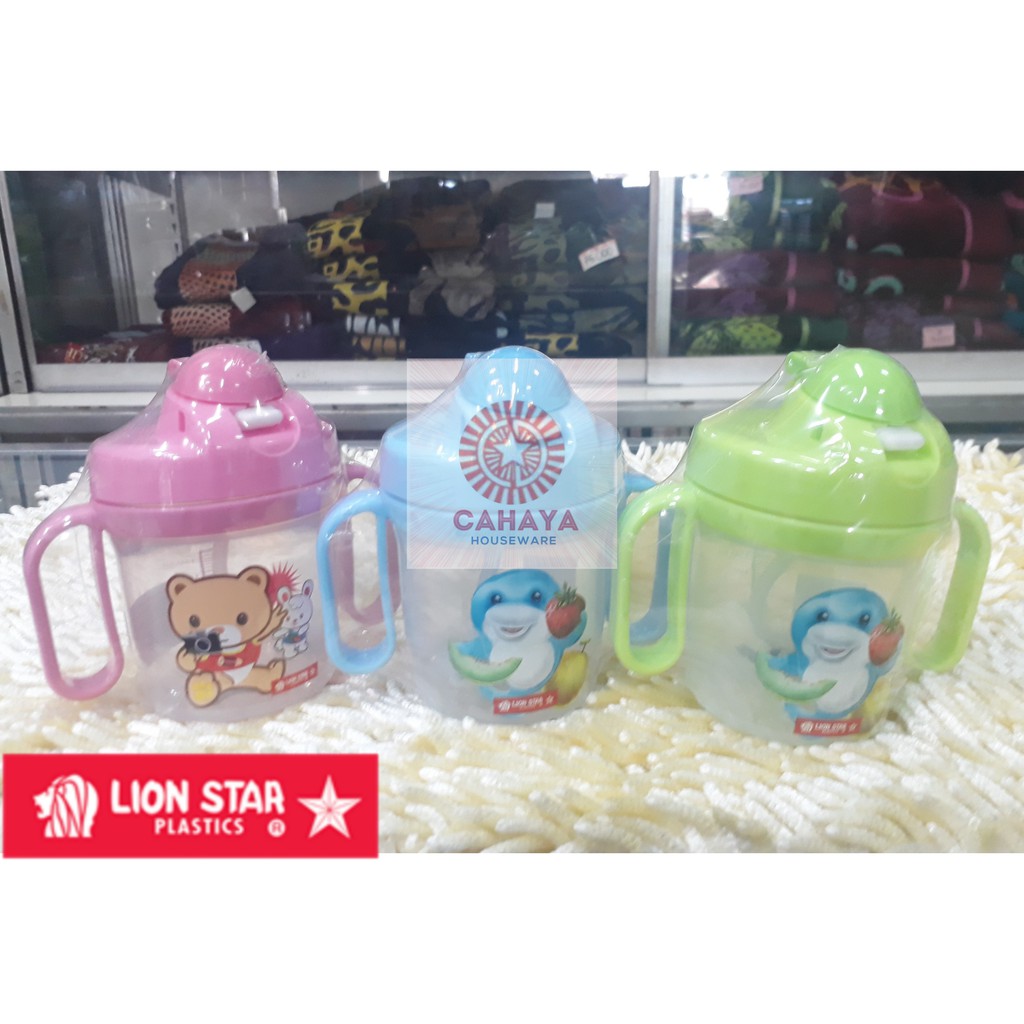 LION STAR Tora Mug 300ml GL-76 Botol Minum/ Dot Bayi/ Botol + Sedotan/ Tempat Minum Susu Anak