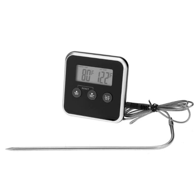 Termometer Makanan Stainless Steel Thermometer with Timer Food BBQ