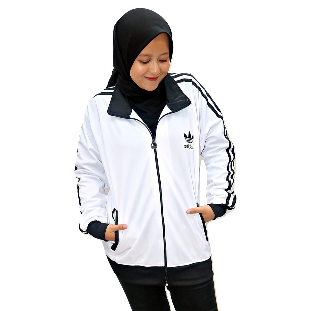 Jaket Wanita White Adidas Tracktop Jaket