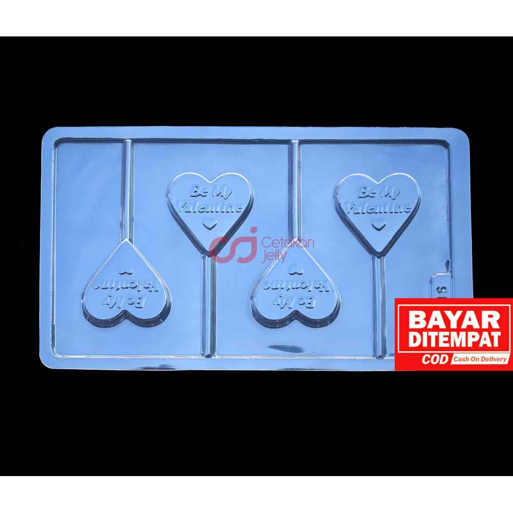 CJ Cetakan Coklat Permen Lolipop Valentine Plastik