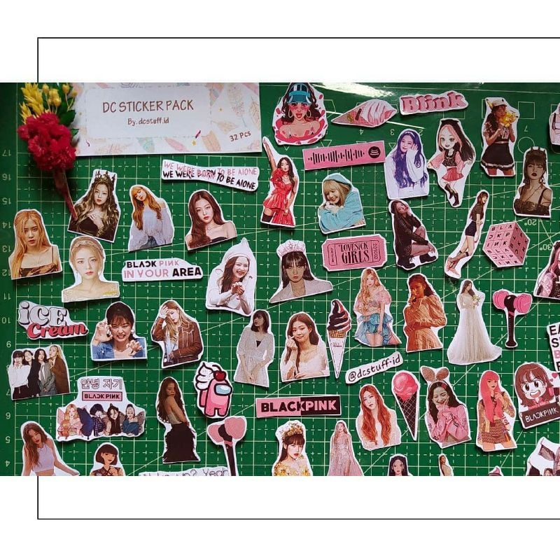 

(64Pcs) Sticker Aesthetic | Sticker KPOP | Anime | Stiker Custom | Stiker Olshop Kemasan Gift