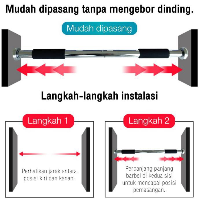 B&G Sport Pull Up Bar&Pull Up -Alat Fitness Murah