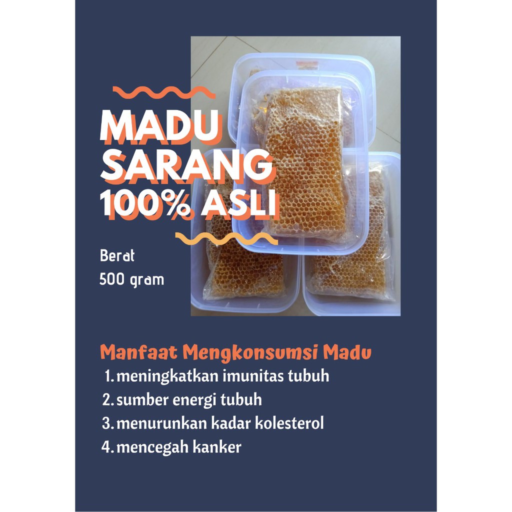 

Madu Murni Dari peternak langsung Nectar Randu Sarang 500GR