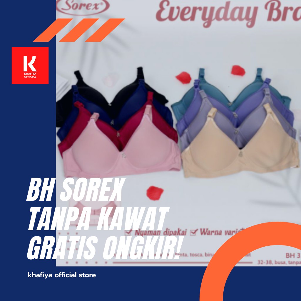 BH Sorex 33305 Tanpa Kawat Busa Tipis Bra Atau Bra Tanpa Kawat dan Busa