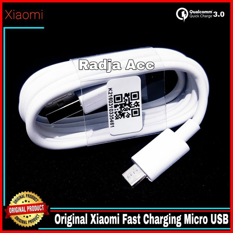 Kabel Data Xiaomi Fast Charging Ori USB Original 100% Xiaomi Micro USB