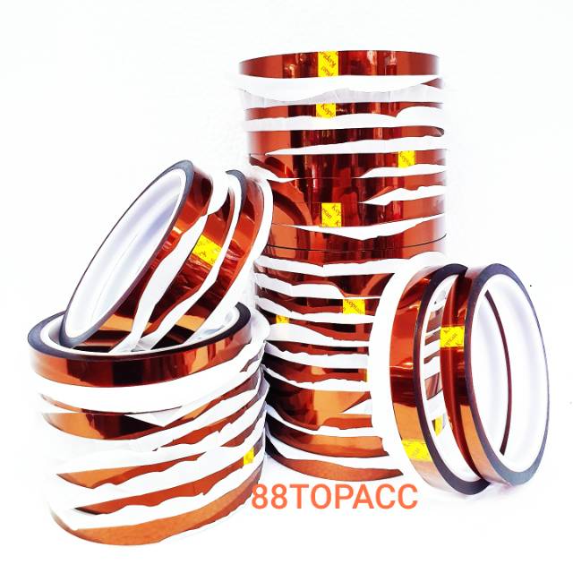 Isolasi Anti Panas 10MM / Lapban / Solasi  / Isolatip Anti Panas / Lem Anti Panas/ Kapton Tape