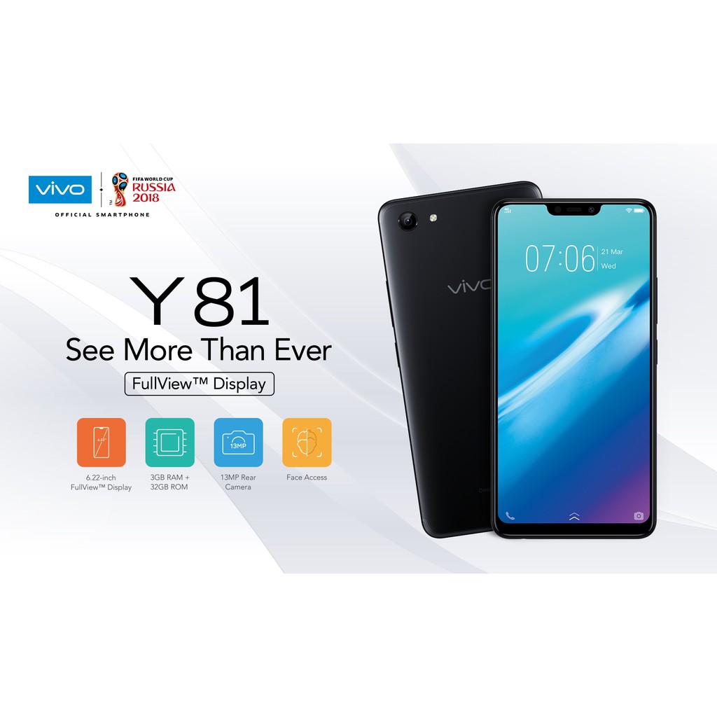 Vivo Y81 Ram 3GB Internal 32GB Garansi Resmi