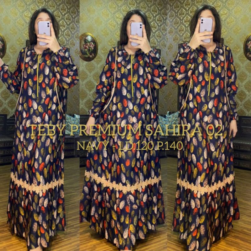 Daster arab TEBY PREMIUM SAHIRA Gamis Rayon Maxi Dress Premium import