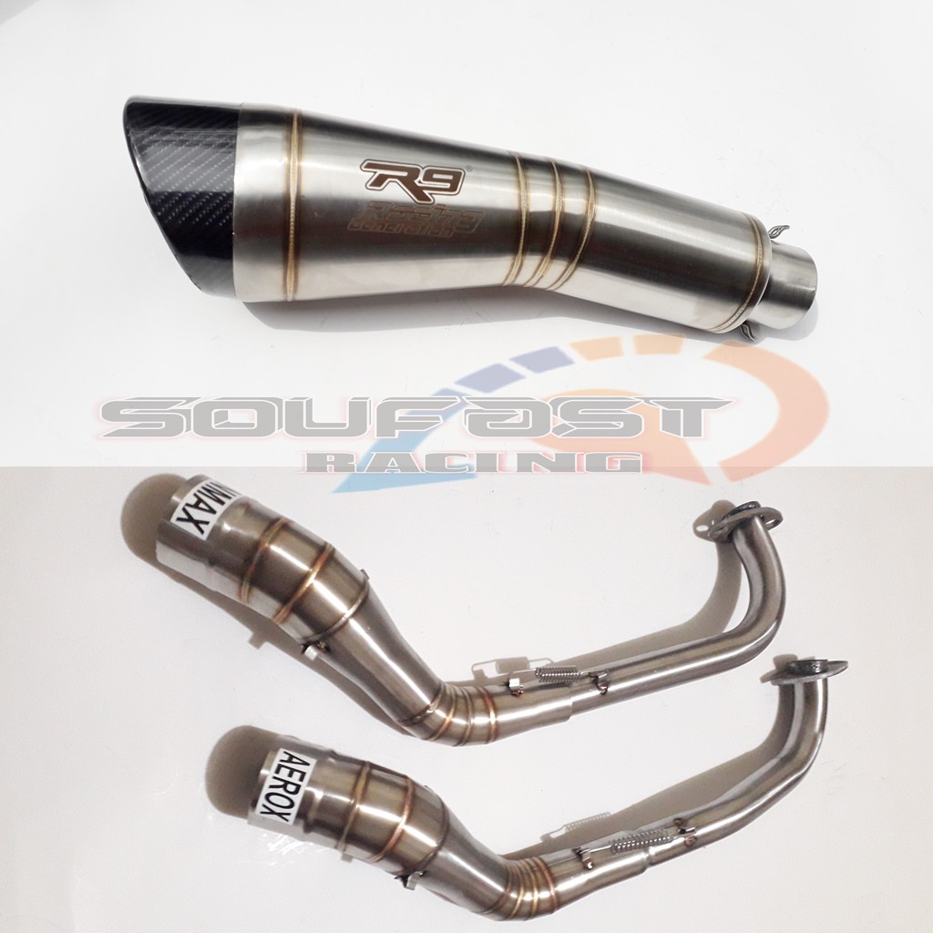 Knalpot R9 Vixion cbr150r cb150r r15 gsx satria fu mx king mx135 byson scorpio supra gtr sonic verza megapro xsr155 tiger aerox nmax vario lexi xmax scoopy beat mio xeon pcx adv-4