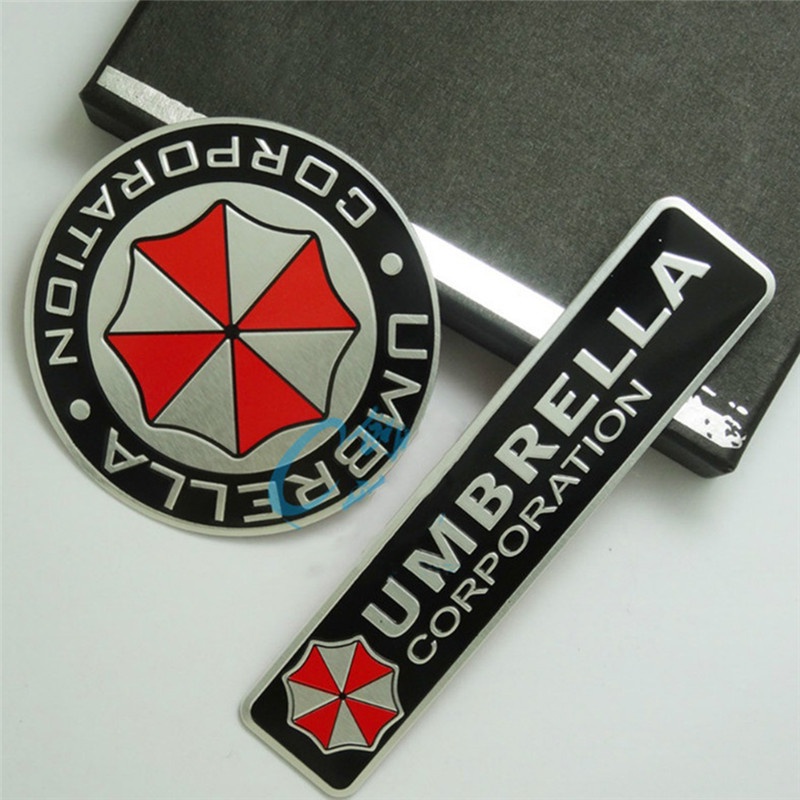 Stiker Decal 3D Bahan Aluminum Alloy Motif Umbrella Corporation Resident Evil Untuk Dekorasi