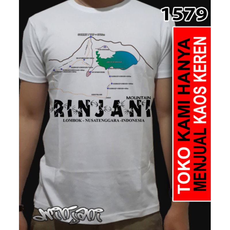 kaos gunung mountain rinjani