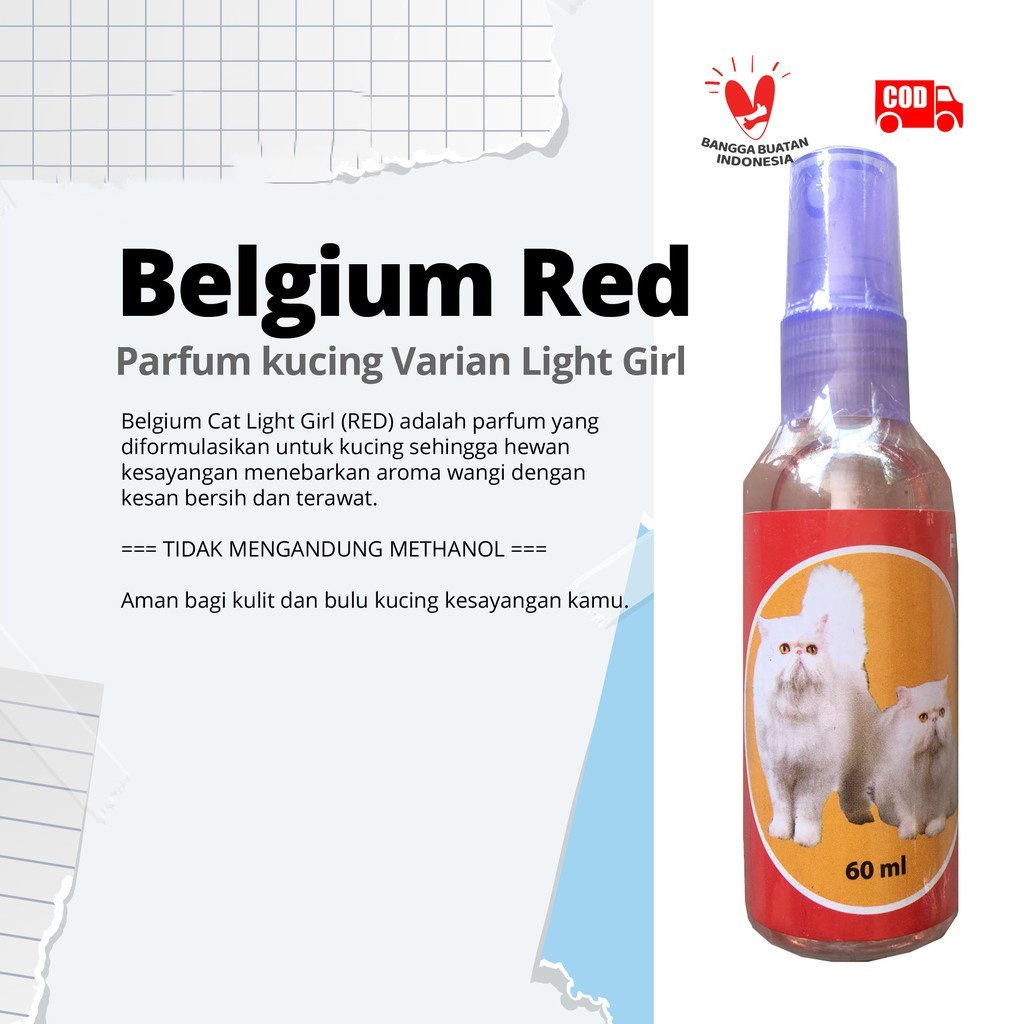 PARFUM KUCING BELGIUM CAT LIGHT GIRL 60 ML - WANGI HARUM AROMA SEGAR SPRAY AMAN BUAT KULIT &amp; BULU KITTEN KESAN BERSIH TERAWAT - MURAH GARANSI KUALITAS ASLI ORIGINAL - PET ANIMAL VETERINARY TAMASINDO OBAT &amp; VITAMIN HEWAN BINATANG PELIHARAAN MITRAPETLOVER