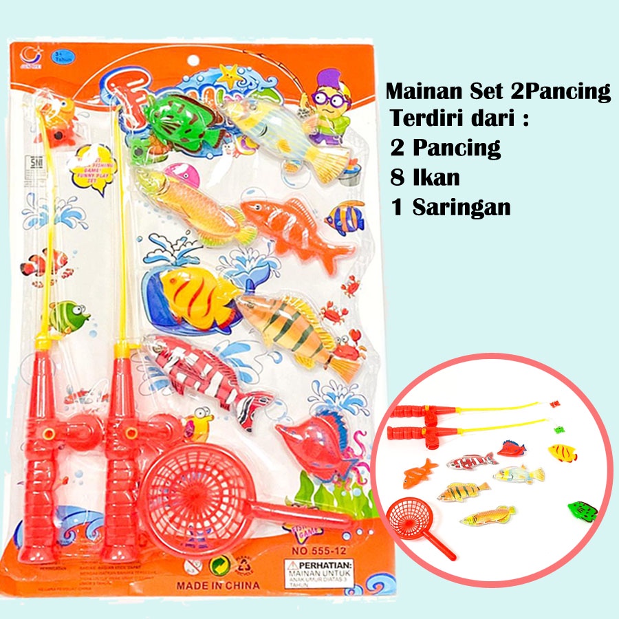 Pancingan Ikan Mainan Anak  Pancingan Ikan Magnet  Set Ternurah