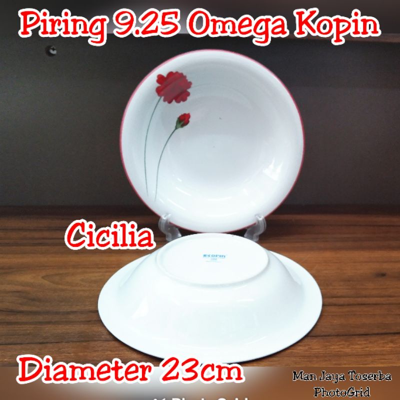 Piring Makan Keramik Omega Kopin Motif Cicilia