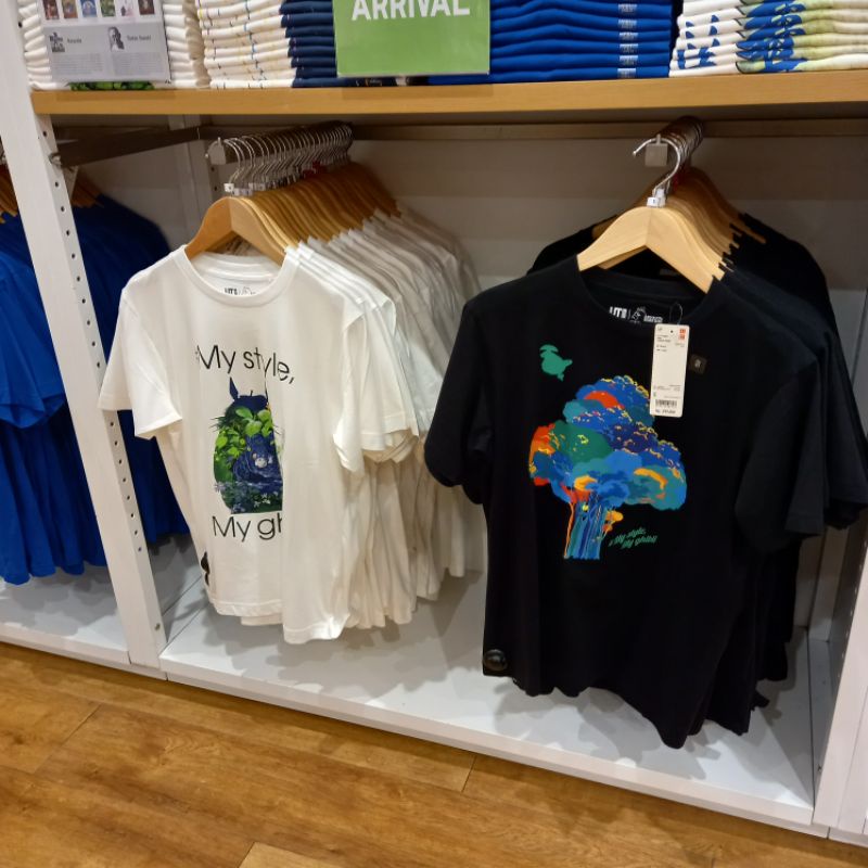 UNIQLO TOTORO GHIBLI ORI SALE Kaos Tshirt Kolaborasi Conan Bleach Titan Anime Manga Disney MICKEY
