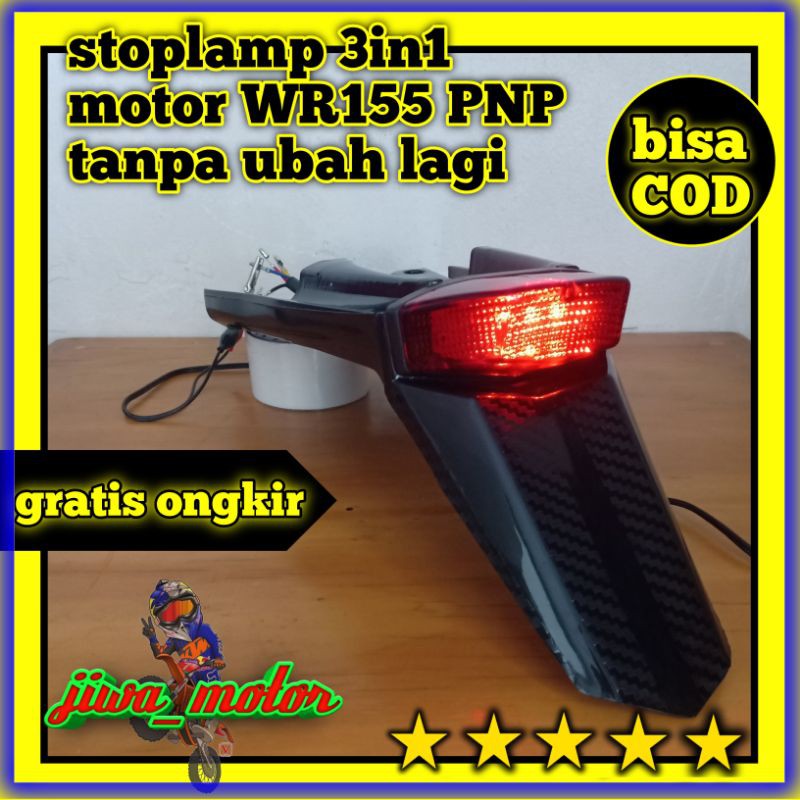 lampu stoplamp WR155 3in1 pemasangan PNP tanpa ubah lagi lampu belakang wr155 3in1 stoplamp 3in1 wr