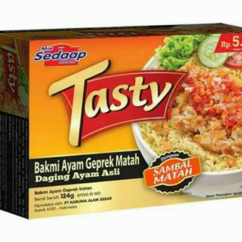 

NOODLES/MIE INSTANT SEDAP TASTY AYAM GEPREK MATAH SATUAN