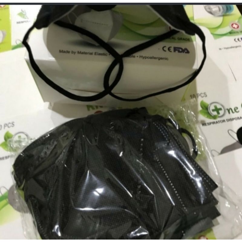 Masker KN95 Hijab Hitam medis 5ply one care