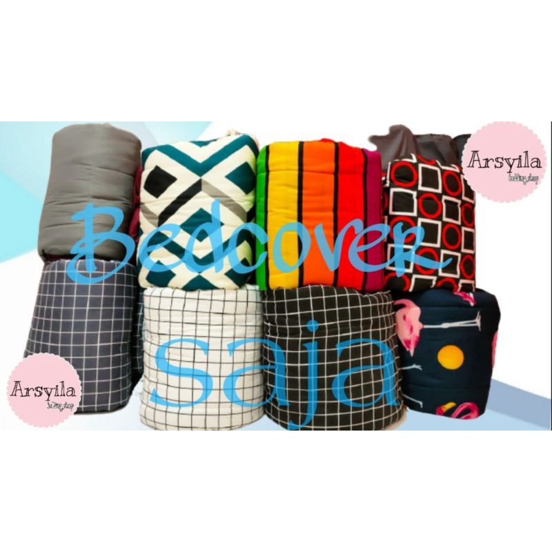 BEDCOVER ONLY 200x230/ 150x230 (free tas mika)