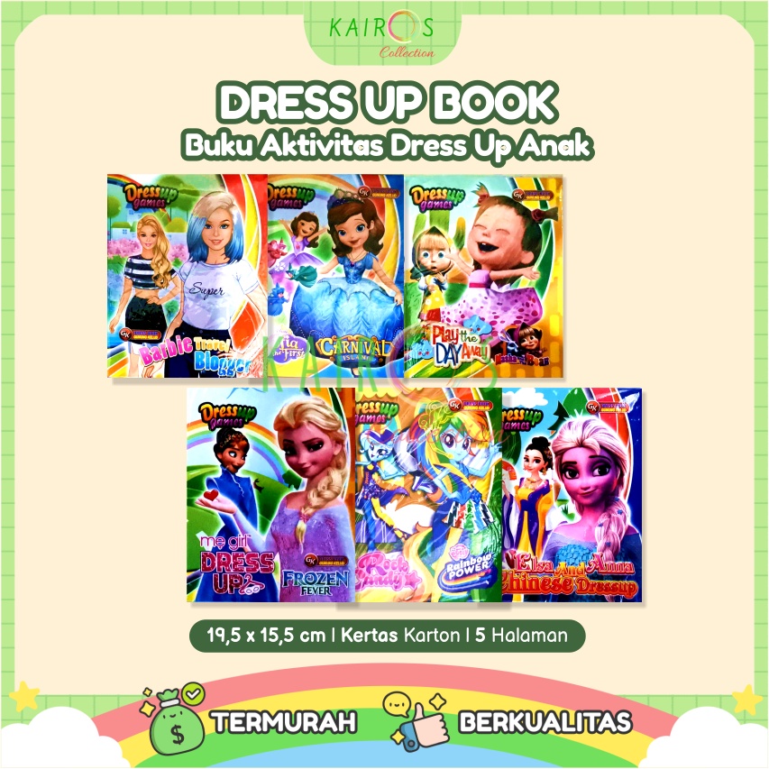 Buku Dress Up Dress Book Anak Buku Aktivitas Anak