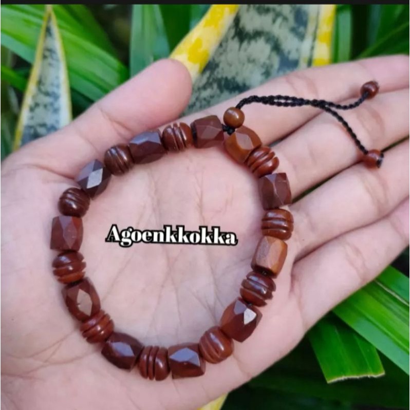 Gelang bulat cutting gores coklat kokka kaokah