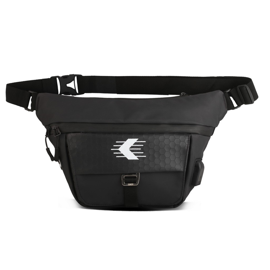 Tas Selempang Waterproof Usb Waistbag Pushop FoxX