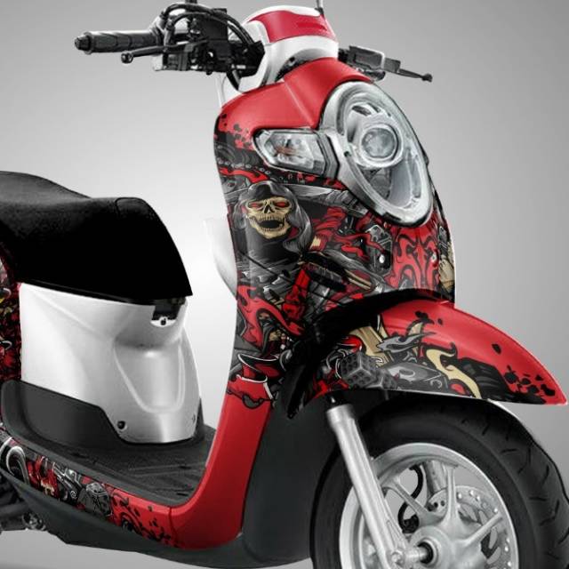 Decal New Scoopy Merah Maroon Shopee Indonesia