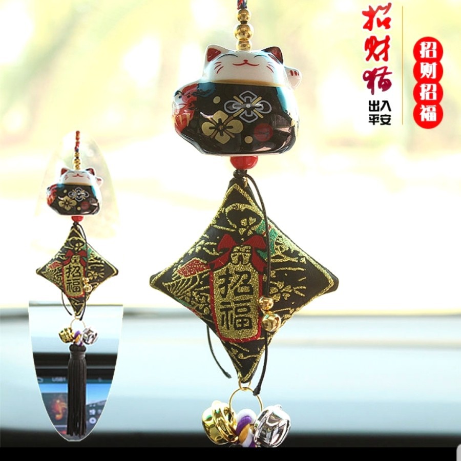 Gantungan Kucing Hoki Maneki Neko Lucky Charm Kado Imlek Ultah Gift