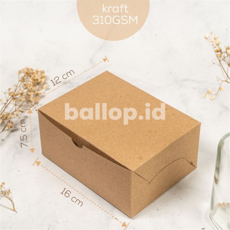  Box  Kraft Dus Coklat Dos Kotak Packing Kue  Jajan  Roti 