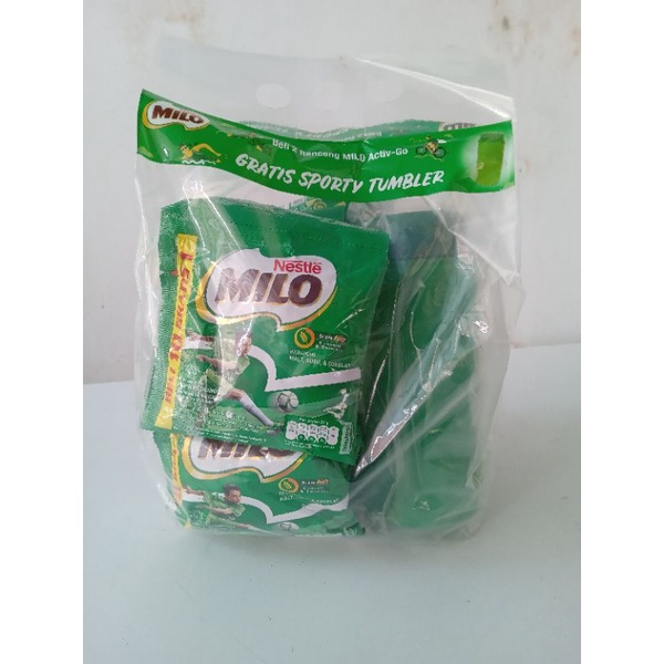 1 Paket Milo Sachet 2 renceng Berhadiah Sporty Tumbler