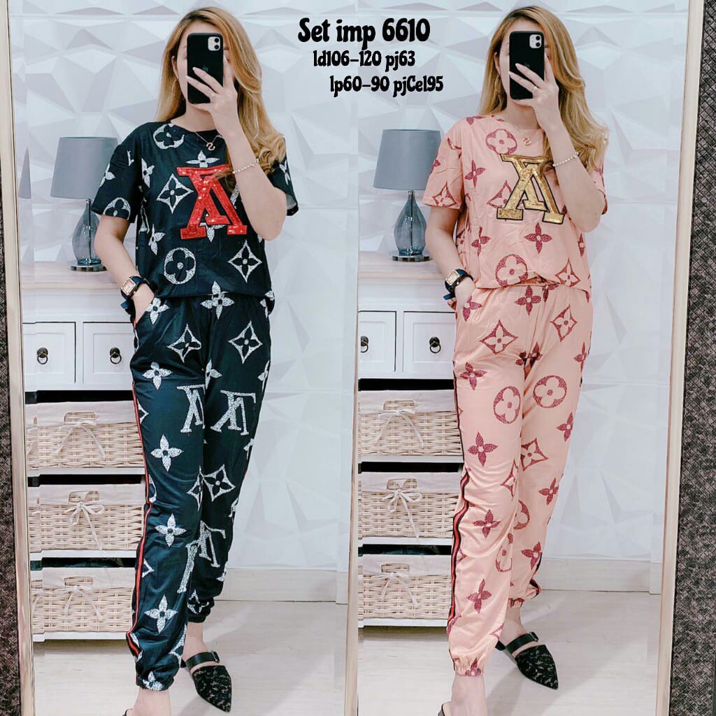 SETELAN SCUBA IMPORT LENGAN PENDEK CELANA PANJANG