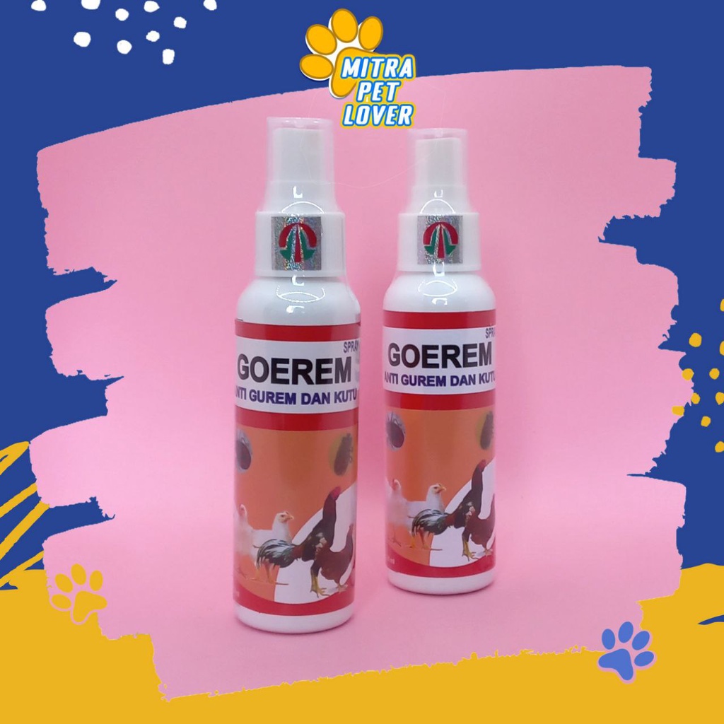 OBAT SEMPROT MEMBASMI GUREM AYAM UNGGAS BEBEK - GOEREM AYAM SPRAY 120 ML ORIGINAL - CEGAH EKTOPARASIT  KUTU JAMUR , USIR LALAT PADA CHICKEN - MURAH ASLI GARANSI KUALITAS - PET ANIMAL  HEALTHCARE AND VETERINARY TAMASINDO VITAMIN TERNAK HEWAN MITRAPETLOVER