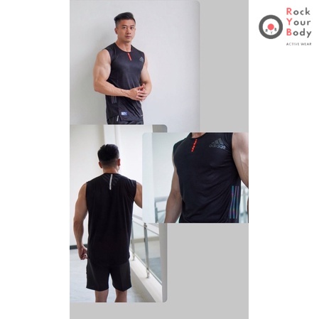 Baju Singlet Olahraga - Singlet Fitness - Singlet GYM Adidas 1963-1 Olahraga Premium - Cowok - Pria