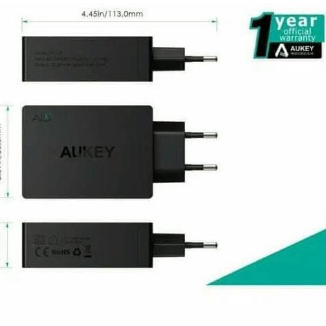 DLI Colokan Aukey PA-U36 Wall Charger 4 Port USB 18 W Turbo Wall Charger .