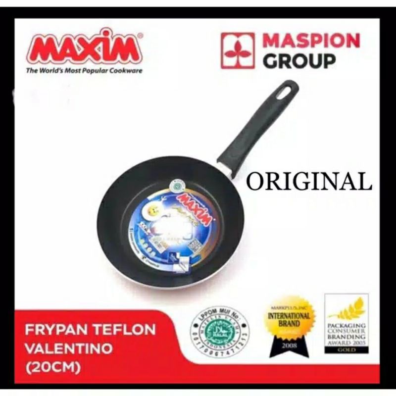 Maxim valentino fry pan non stick 20cm wajan penggorengan anti lengket 20 cm