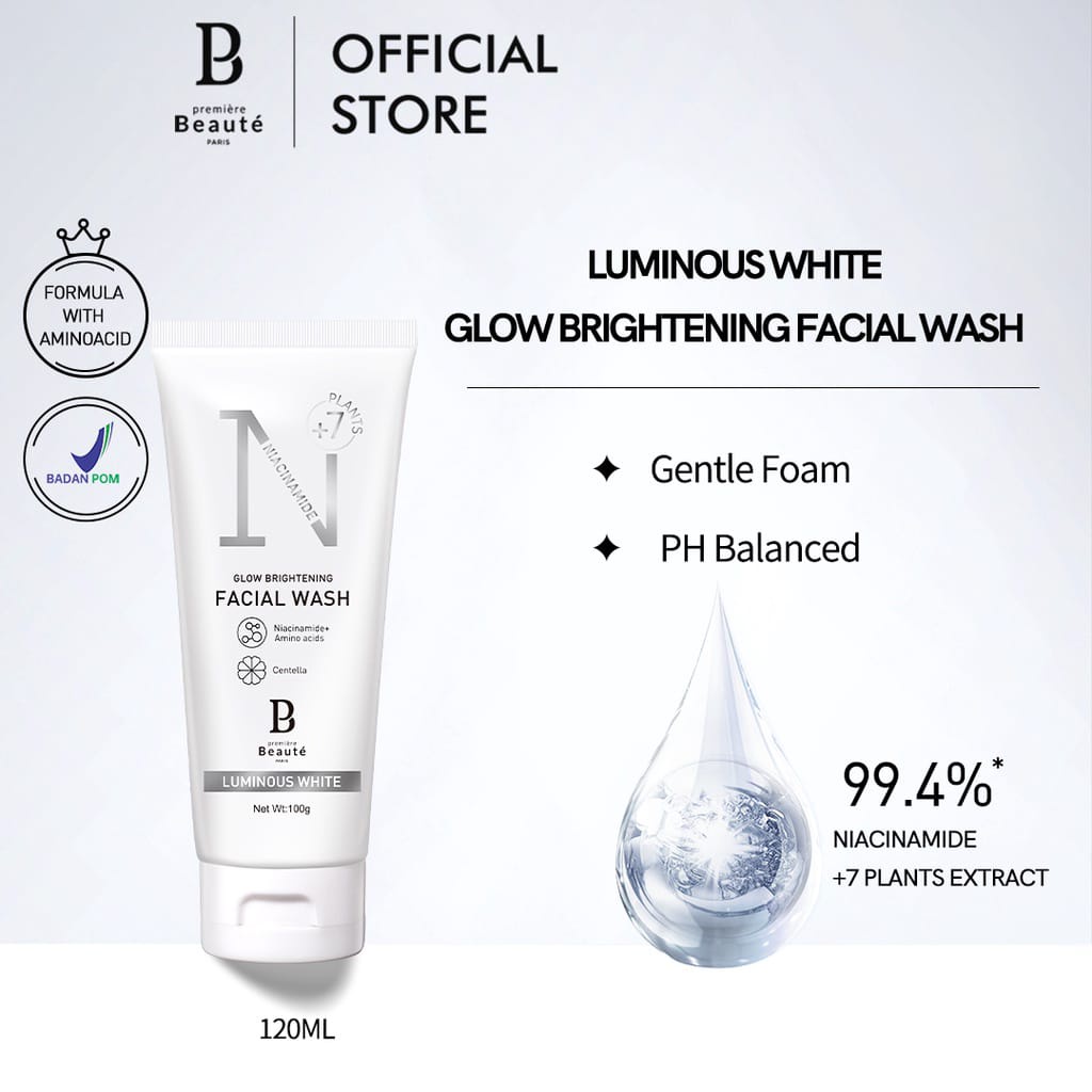 Premiere Beaute Luminous White Glow Brightening Facial Wash 100gr