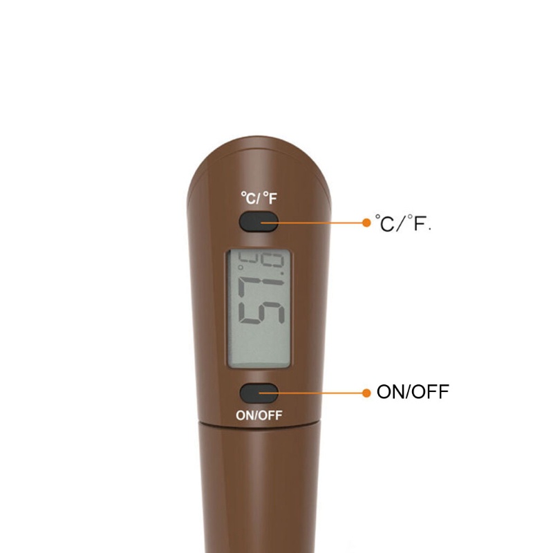 Spatula Termometer Digital Bahan Silikon Warna Permen