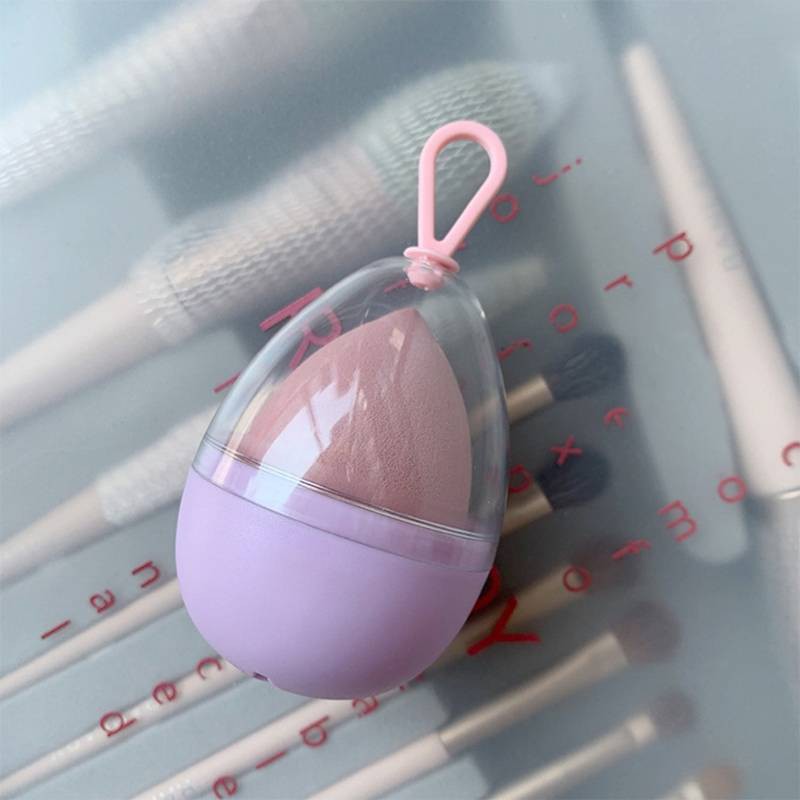 TEMPAT PENYIMPANAN BEAUTY BLENDER/ 2IN1 BEAUTY BLENDER DAN HOLDER/ TEMPAT SPONS MAKEUP BENTUK  TELUR