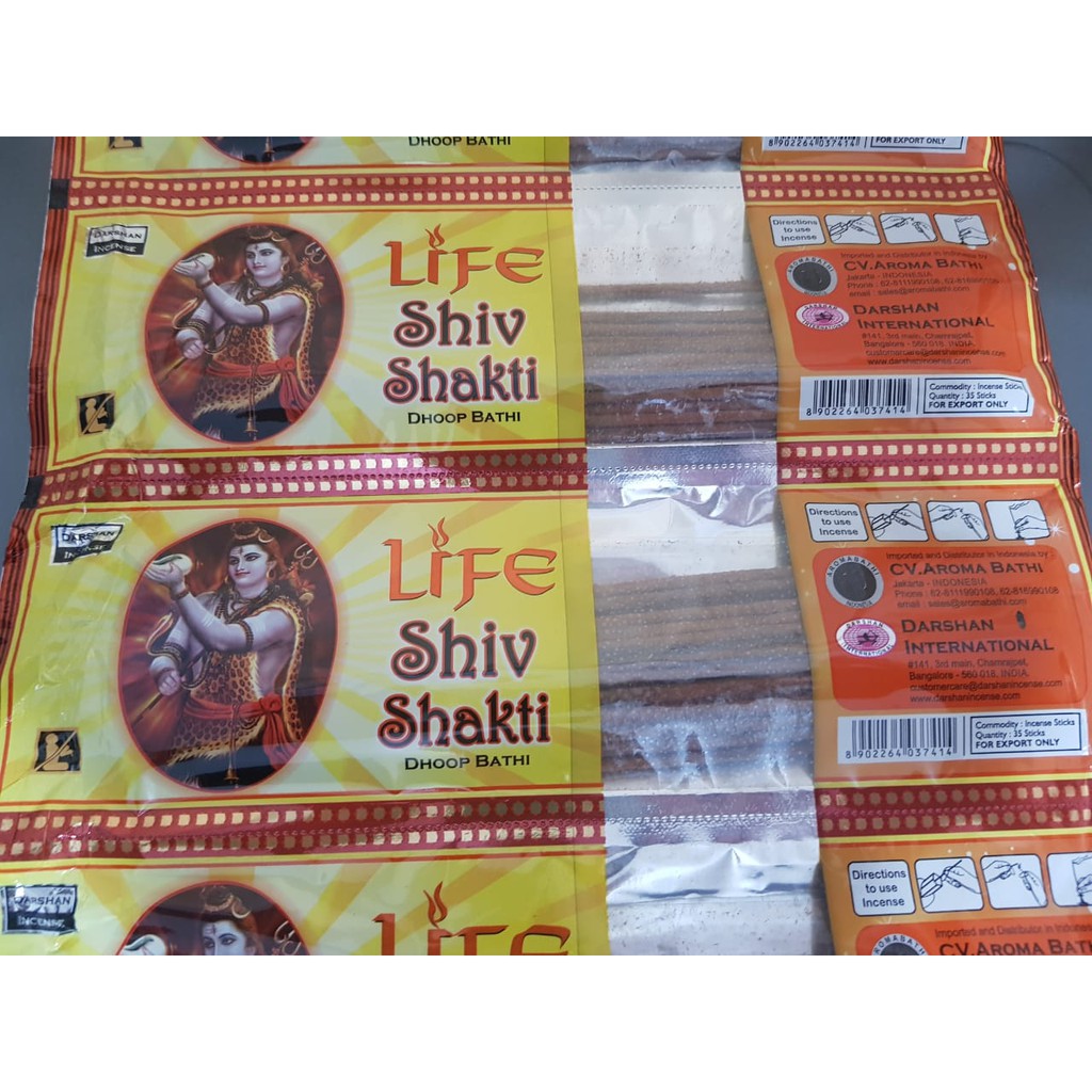 Dupa Hio Shiv Shakti Renteng isi 35 batang By India Life Murah