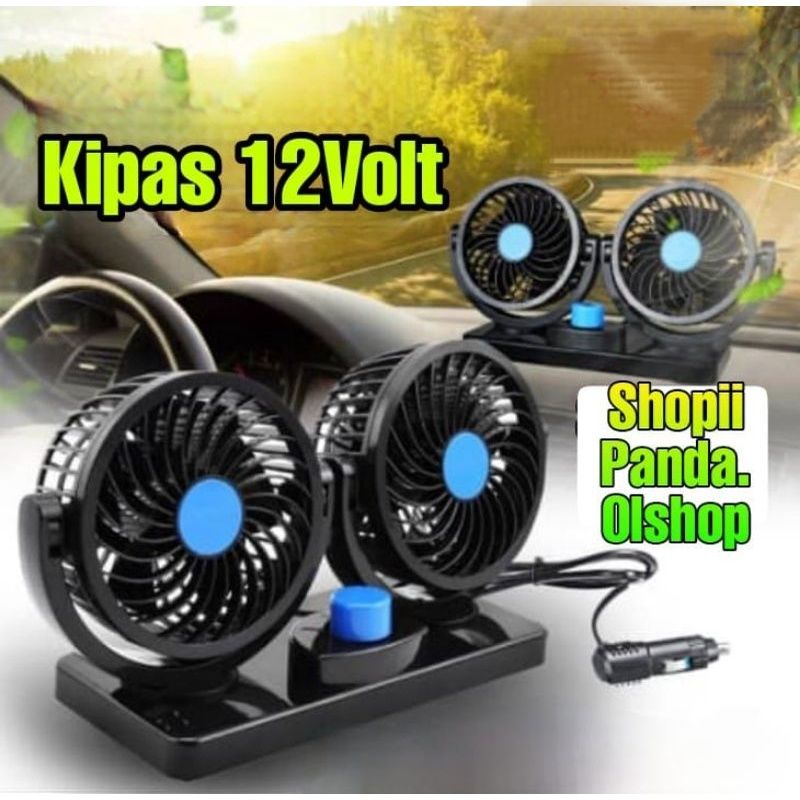 Kipas Angin Mobil T303 Car Cooling Double Fan/Kipas Angin Mobil 12 Volt⭐shopiipanda⭐