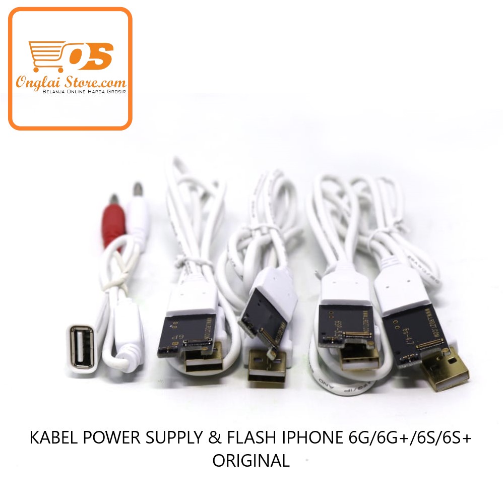 KABEL POWER SUPPLY & FLASH IPHONE 6G/6G+/6S/6S+ ORIGINAL