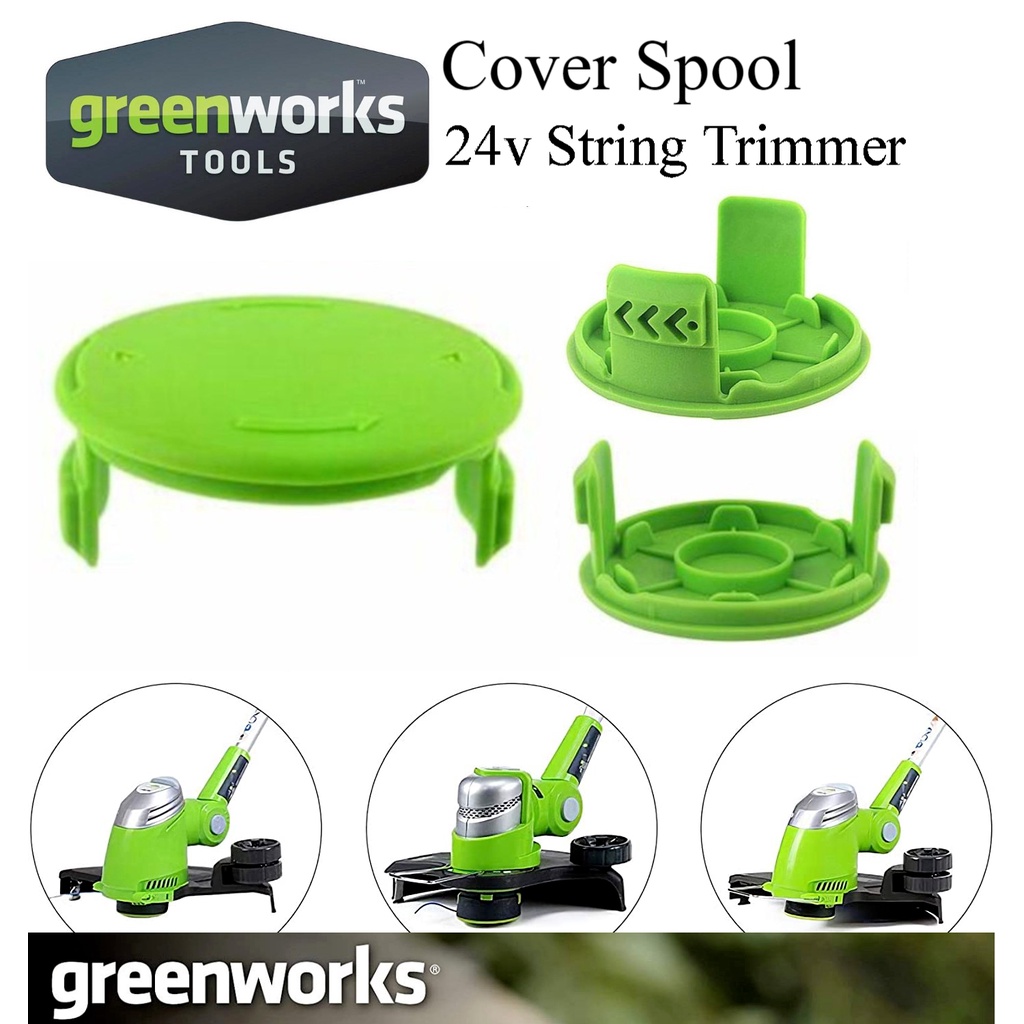 Greenworks Cover Spool Senar Potong Rumput Cordless 24V Mesin 24 V Greenwork