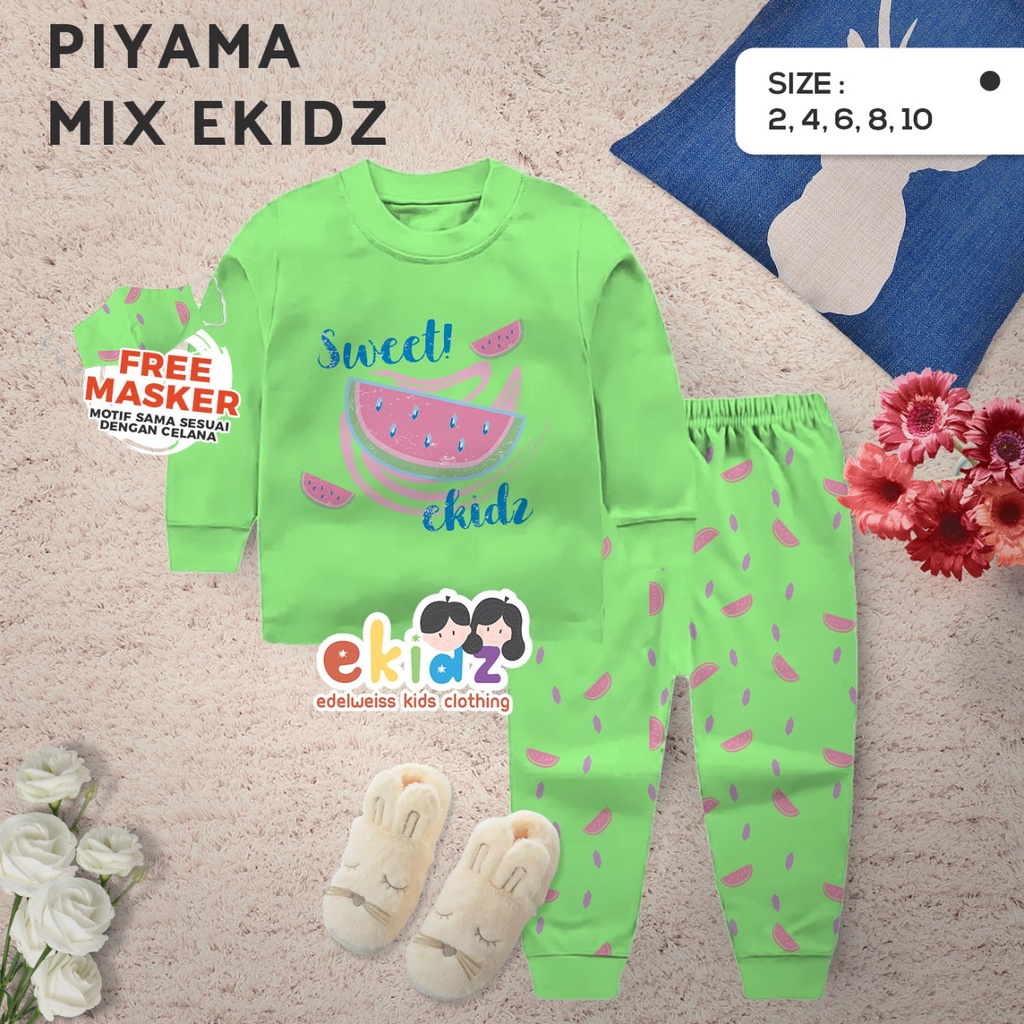 Piyama Anak Perempuan EKidz - Sweet (FREE MASKER)