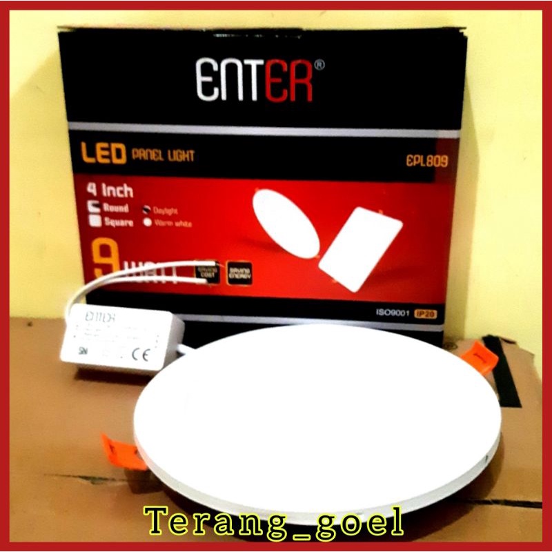 Down Light IB panel 9 watt Enter Bulat dan Kotak / Lampu Plafon IB Panel Down Light Enter 9 Watt Bulat dan Kotak