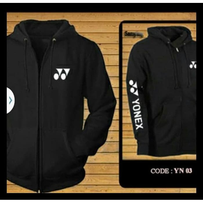 Jaket Hoodie Sweater Halfzipper Yonex Badminton Bulutangkis Jersey