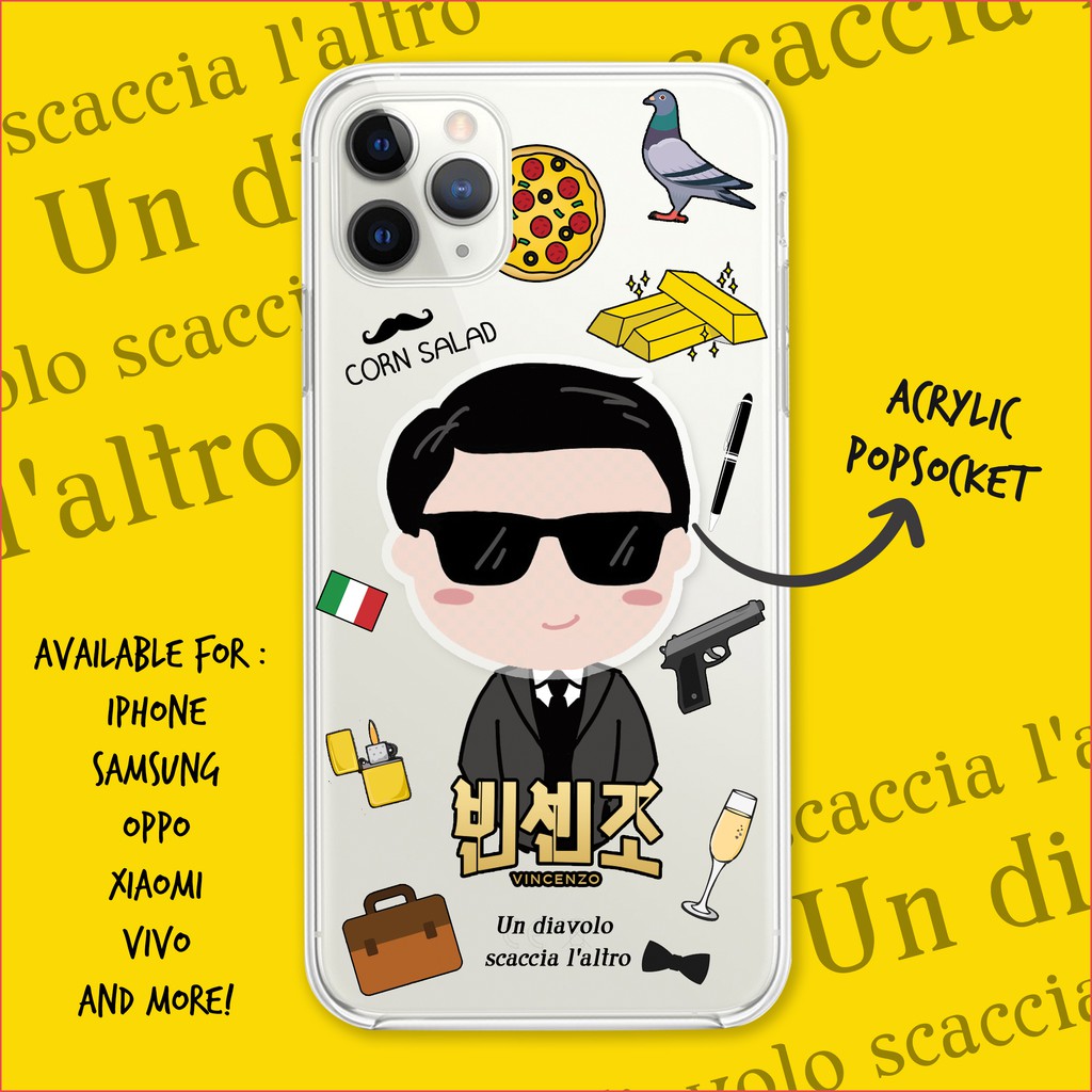 Casing Vincenzo popstand griptok kdrama drama korea lucu softcase netfix xiaomi oppo vivo softcase