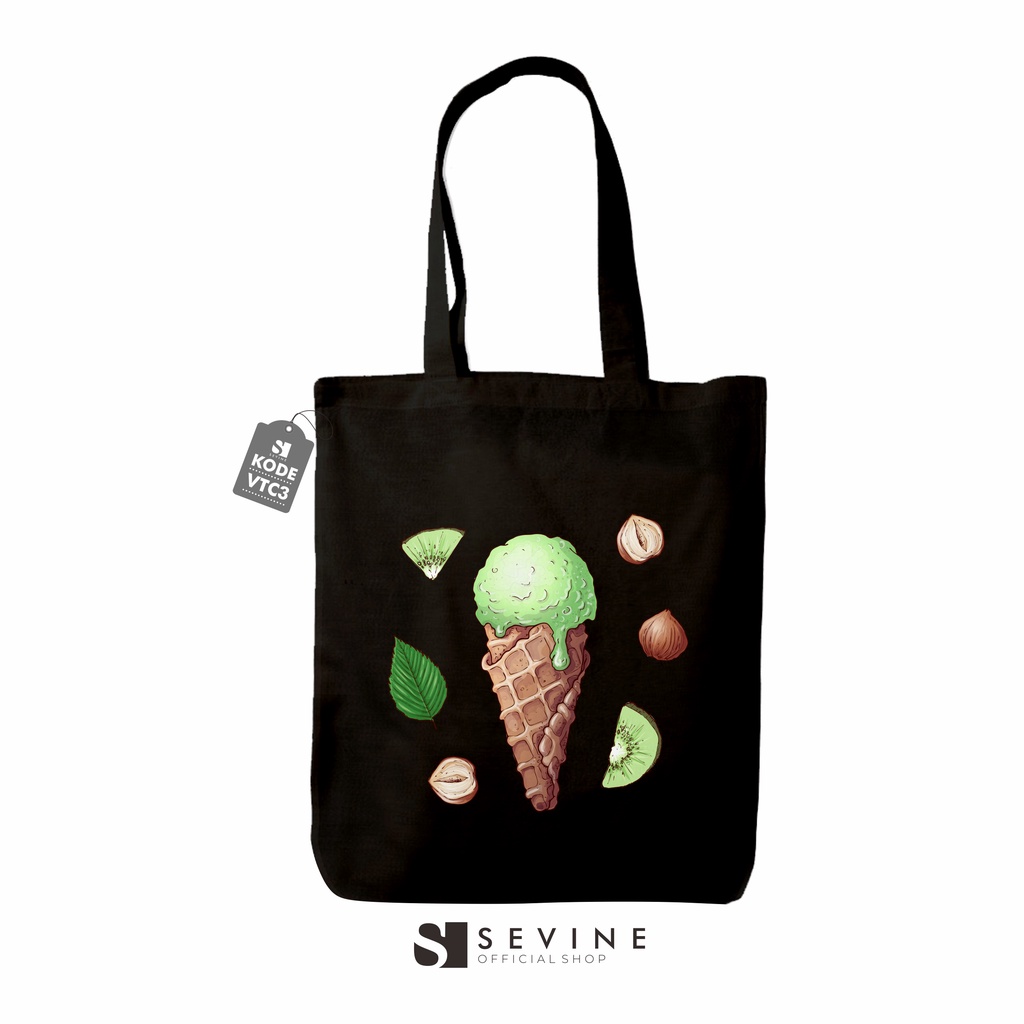 Sevine Totebag Tas Wanita Tote bag Resleting Girl Vintage Retro Colorful Black Series  - VTC3